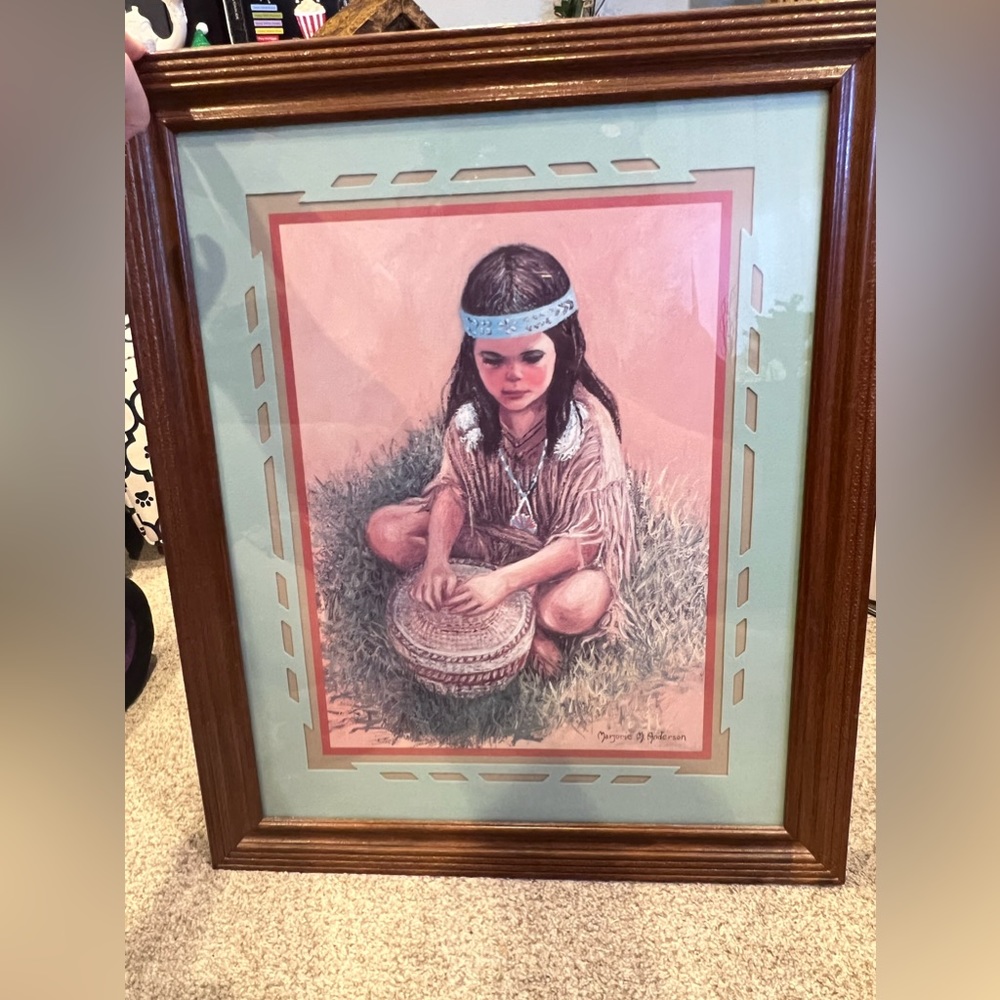 Painting of young indigenous child